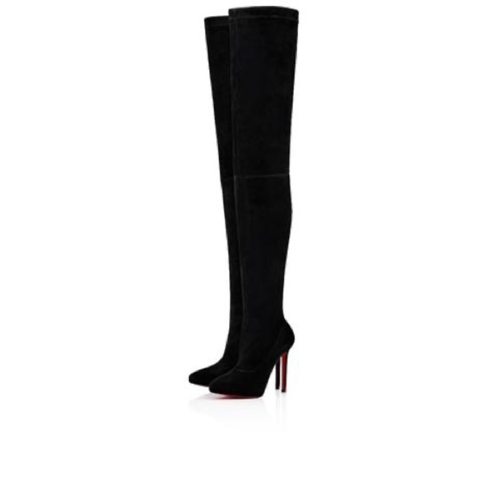 MONTANA 120 VEAU VELOURS STRETCH -Black Veau Velours- Christian Louboutin